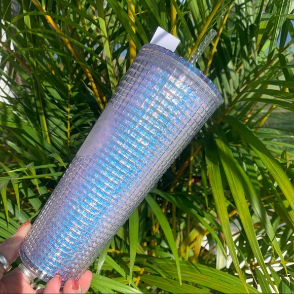 Starbucks China Glitter Grid Iridescent Rainbow Tumbler Cold Cup 24 oz Overseas - Picture 9 of 16